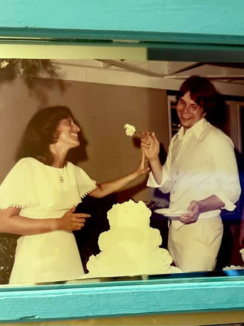 Billy and Debbie Zimmer at their wedding