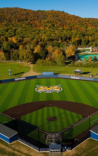 Drone image of the new Quinnipiac Baseball Field