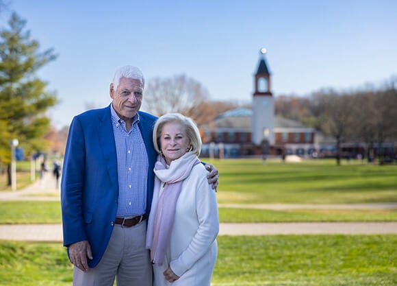 Bill and Barbara Weldon on the Quad