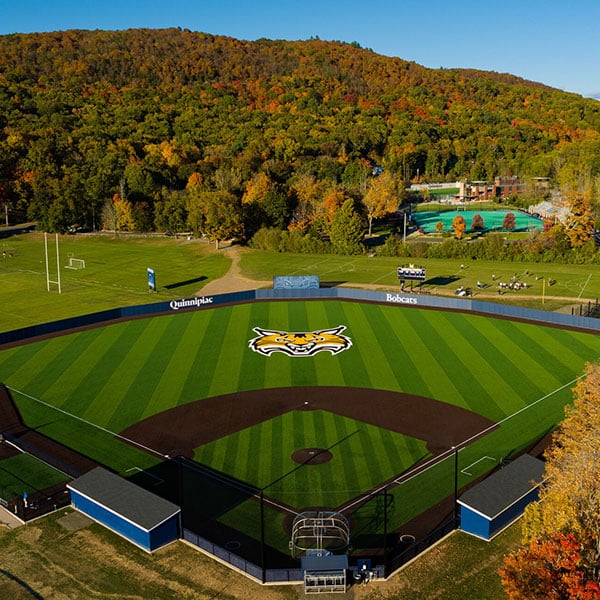 Drone image of the new Quinnipiac University baseball field
