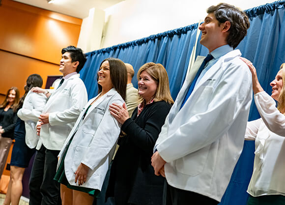 Doctor of physical therapy students at their White Coat ceremony